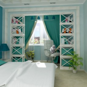 תמונה בעיצוב טורקיז לחדר שינה