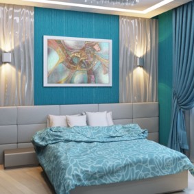 עיצוב תמונות לחדר שינה בצבע טורקיז