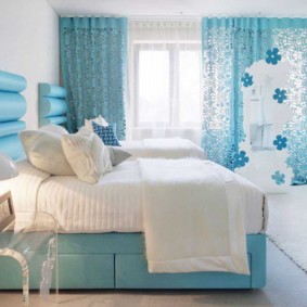 נוף רעיונות לחדר שינה בצבע טורקיז