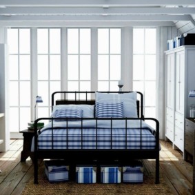 camera da letto in blu