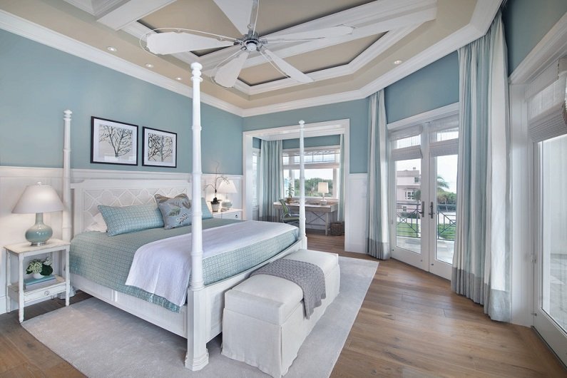 dormitori en foto de decoració blava