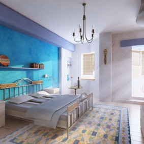 camera da letto in idee di design blu