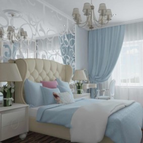 Schlafzimmer in blauer Farbe Ideen Innenraum