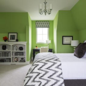 idées de décoration de chambre verte