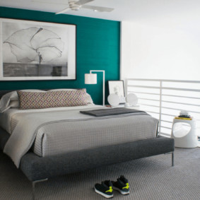 idei de design de dormitor verde