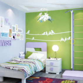 green bedroom photo design