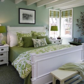 idées de décoration de chambre verte