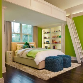 ý tưởng phòng ngủ xanh