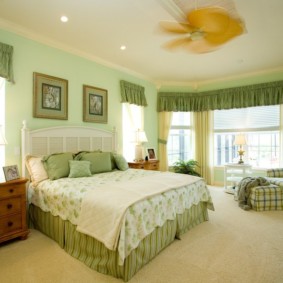 خيارات الأفكار غرفة نوم خضراء