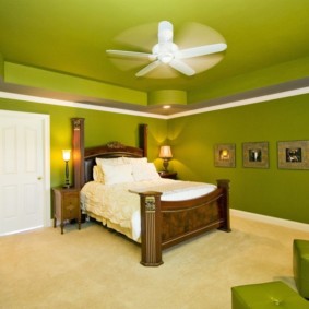 أفكار غرفة نوم خضراء وجهات النظر