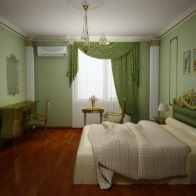 תפאורה לחדר שינה ירוק