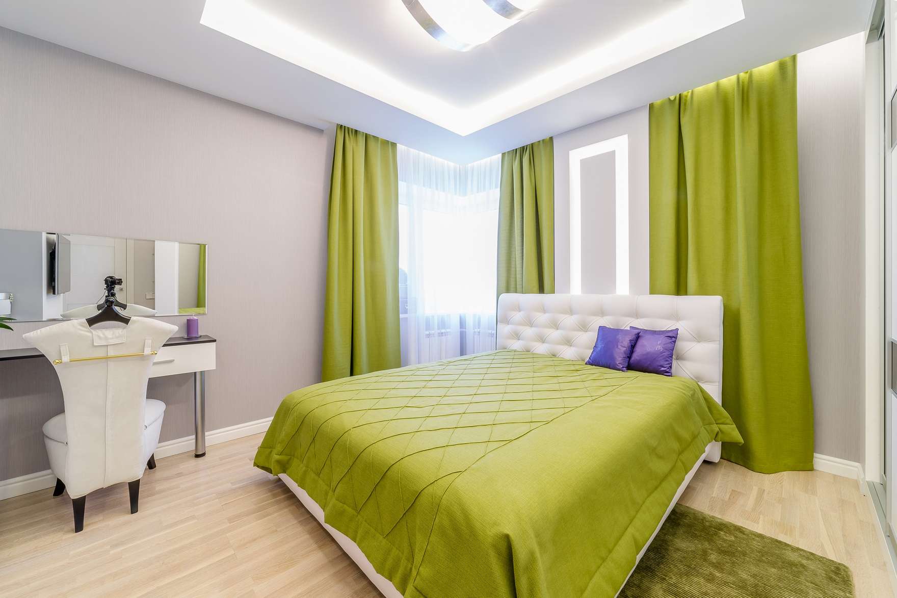 أفكار غرفة نوم خضراء الأفكار
