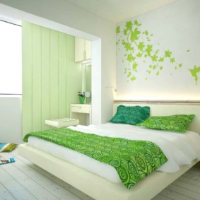 غرفة نوم خضراء
