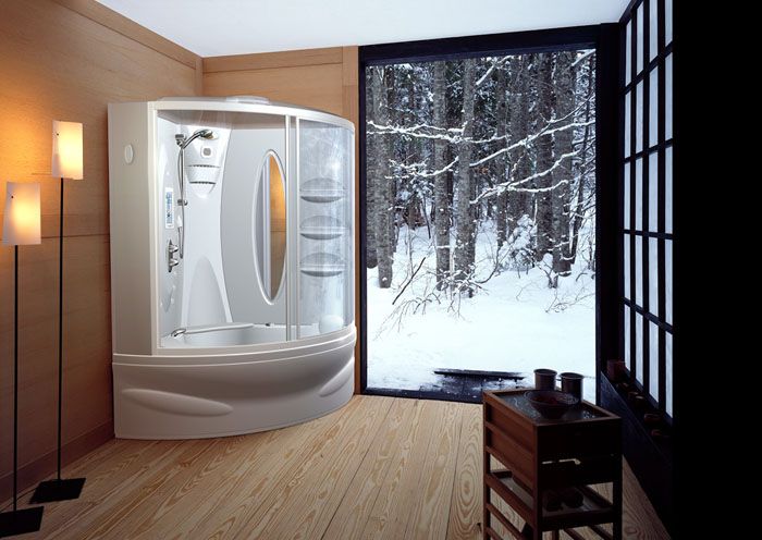 Baignoire en acrylique avec cabine de douche