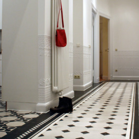 עיצוב רצפות באפשרויות צילום במסדרון