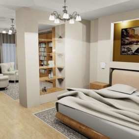 تصميم غرفة المعيشة غرفة نوم 16 متر مربع الأفكار الداخلية