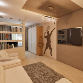 تصميم غرفة المعيشة غرفة نوم 16 متر مربع الأفكار الخيارات