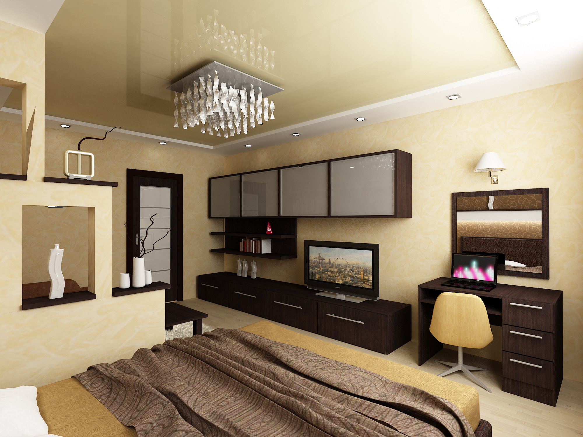 עיצוב רעיונות לסלון בחדר השינה