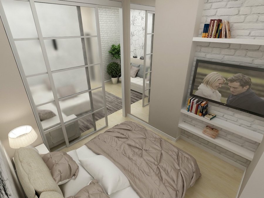 تصميم غرفة المعيشة غرفة نوم 16 متر مربع الأفكار