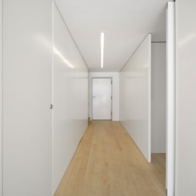 Long corridor with smooth walls