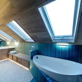Tetőablakok a fürdőszobában