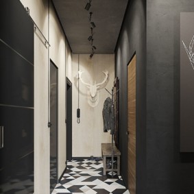 couloir avec des idées de photos de plafond en plaques de plâtre