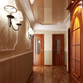 couloir avec options de photo de plafond en plaque de plâtre