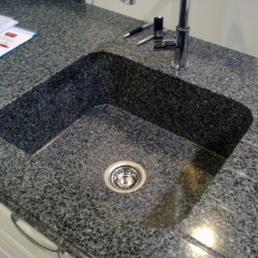sink for kitchen made of artificial stone ideas photo