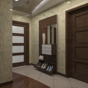 giấy dán tường cho hành lang với ý tưởng thiết kế cửa tối