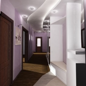 hallway of lavender color