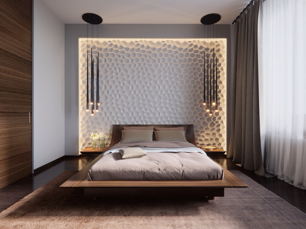 bedroom 15 sq. meters types of decor