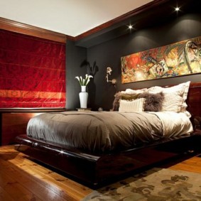 Phòng ngủ rộng 16 mét vuông rèm sáng