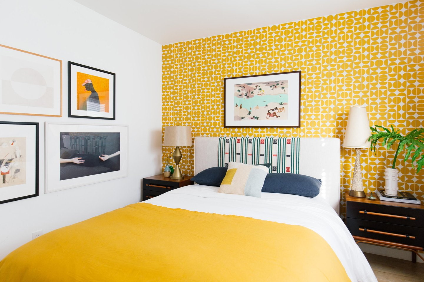 עיצוב חדר שינה צהוב
