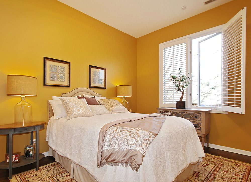 אפשרויות צילום צהוב לחדר שינה