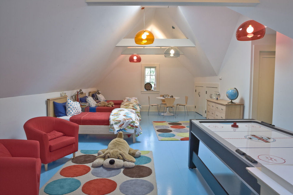 غرفة للأطفال لثلاثة أطفال تصميم الأفكار