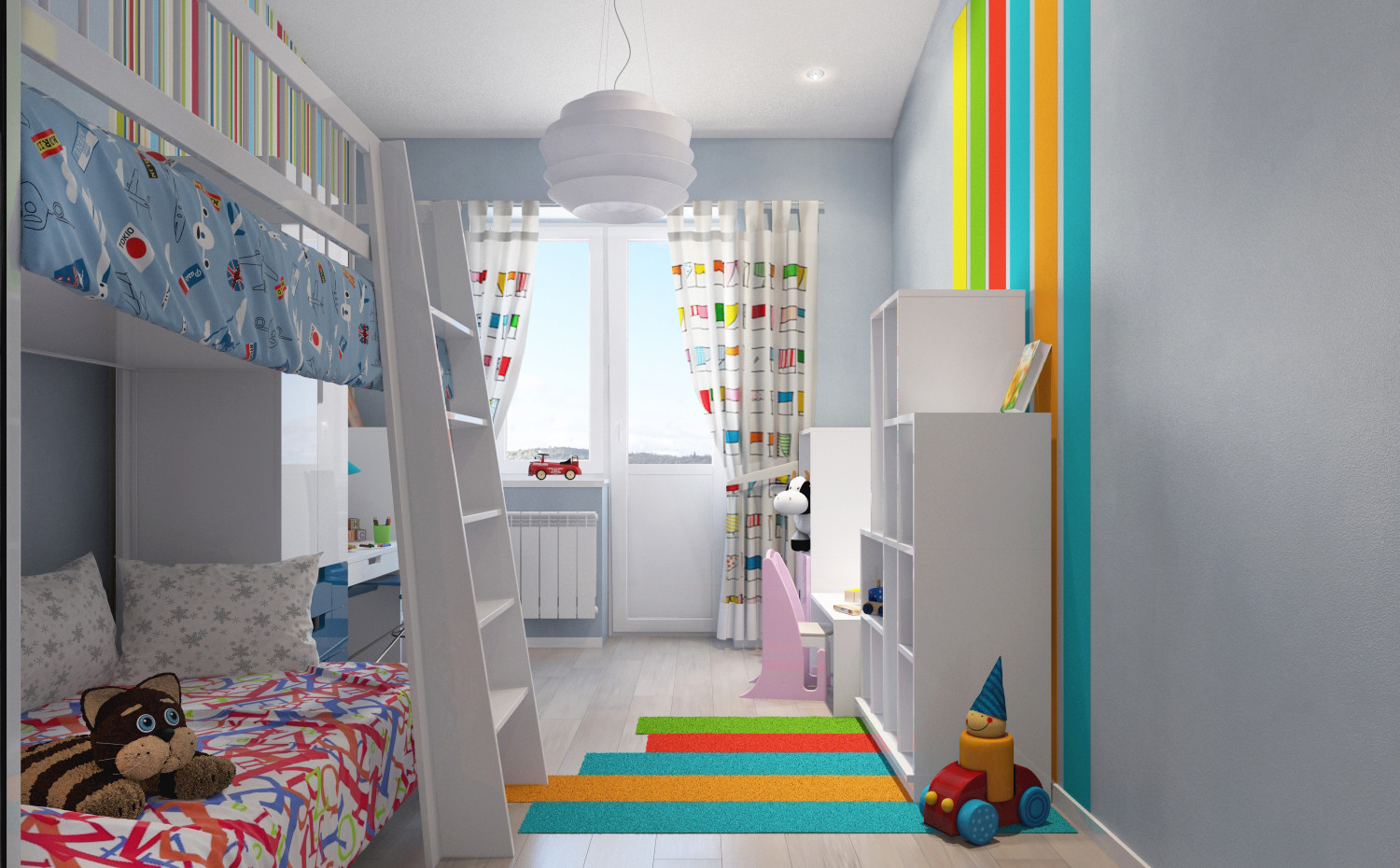 غرفة الأطفال للأطفال من جنسين مختلفين