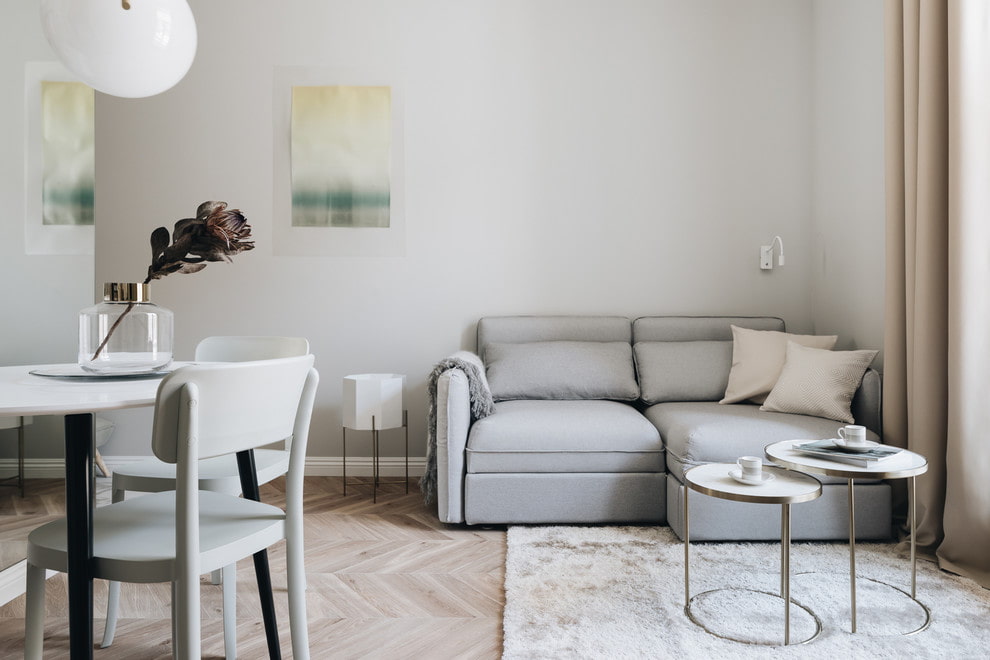 ห้องนั่งเล่นภาพ minimalism โซฟา