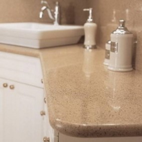 Glossy surface of stone countertops