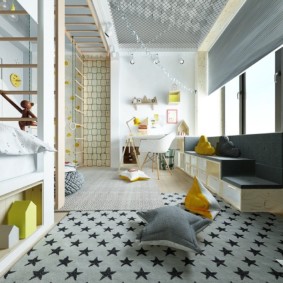 Design of a children's room in a city apartment