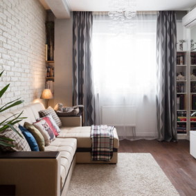 Cozy living room in a panel house