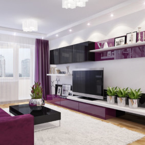 Modern bútorok a nappalihoz a lakásban
