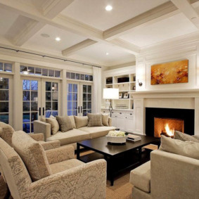 Drywall coffered ceiling