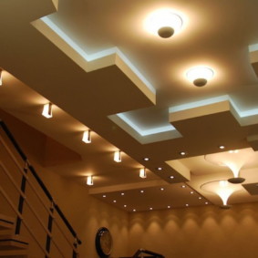 Ceiling with integrated LED backlight