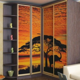 Photo printing on swing cabinet doors