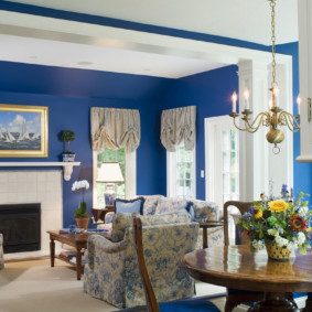 living room in blue tones decor ideas