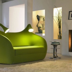living room in green idea ideas