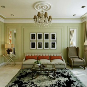 living room in green species photo