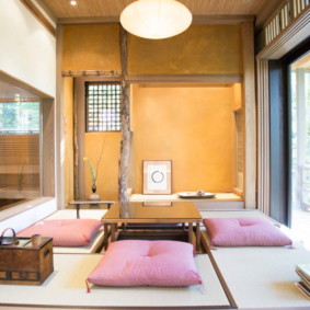 غرفة داخلية على الطراز الياباني
