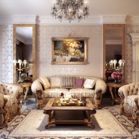 صورة غرفة المعيشة الباروكية