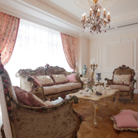 photo de conception de salon baroque